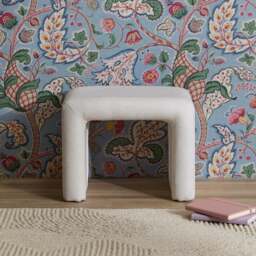 Kamiko Stool - Chalk White Boucle
