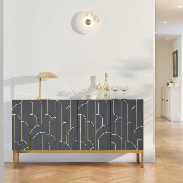 Gatsby Large 4 Door Sideboard - Smoke Grey - image 1