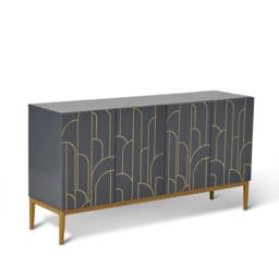 Gatsby Large 4 Door Sideboard - Smoke Grey - thumbnail 4