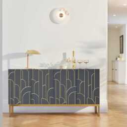 Gatsby Large 4 Door Sideboard - Smoke Grey - thumbnail 1