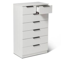 Essie Tall 7 Drawer Chest of Drawers - White - thumbnail 4