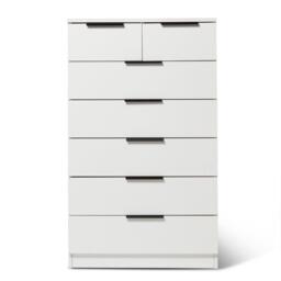 Essie Tall 7 Drawer Chest of Drawers - White - thumbnail 6