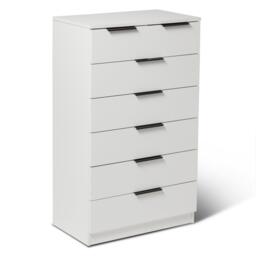Essie Tall 7 Drawer Chest of Drawers - White - thumbnail 2
