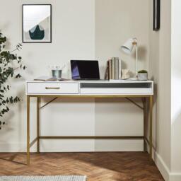 Marie Desk - White - thumbnail 1