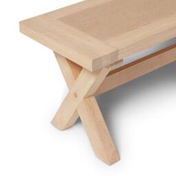 Charlotte 3 Seater Dining Bench - Whitewash Oak - thumbnail 4