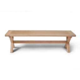 Charlotte 3 Seater Dining Bench - Whitewash Oak - thumbnail 3