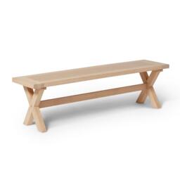 Charlotte 3 Seater Dining Bench - Whitewash Oak - thumbnail 2