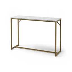 Jay Marble Effect Console Table - Chrome Legs - thumbnail 4