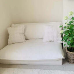 Harlow 2 Seater Double Sofa Bed - Chalk White Boucle - thumbnail 4