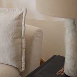 Harlow 2 Seater Double Sofa Bed - Chalk White Boucle - thumbnail 3