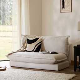 Harlow 2 Seater Double Sofa Bed - Chalk White Boucle - thumbnail 1