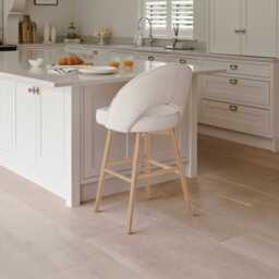 Marilyn Boucle Bar Stool - Whitewash Legs - thumbnail 3