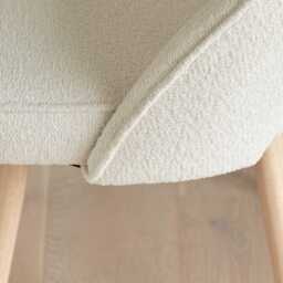 Marilyn Boucle Bar Stool - Whitewash Legs - thumbnail 6