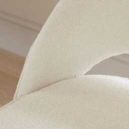Marilyn Boucle Bar Stool - Whitewash Legs - thumbnail 5