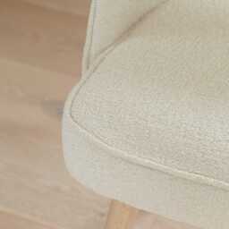 Marilyn Boucle Bar Stool - Whitewash Legs - thumbnail 4
