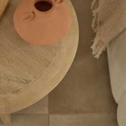 Delphi Light Brushed Acacia Side Table - thumbnail 5