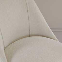 Amelia Whitewash Dining Table Set - 6 Seater - Freya Boucle Dining Chairs - Black Legs - thumbnail 4