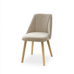 Ella 160cm Pale Oak Dining Table Set - 6 Seater - 4 Freya Dining Chairs with  2 Freya Armchairs - Sand with Pale Oak Legs - thumbnail 5