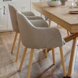 Freya Sand Armchairs - Set of 2 - Pale Oak Legs - thumbnail 4
