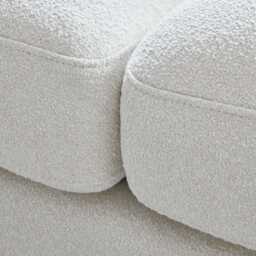 Ava Light Beige Boucle Armchair - Black Oak Legs - thumbnail 5