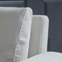 Ava Light Beige Boucle Armchair - Black Oak Legs - thumbnail 6