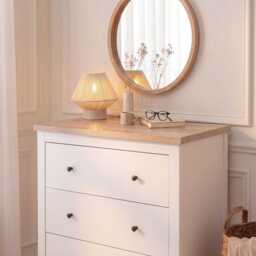 Bampton 4 Drawer Tall Chest of Drawers - Alabaster White - thumbnail 3