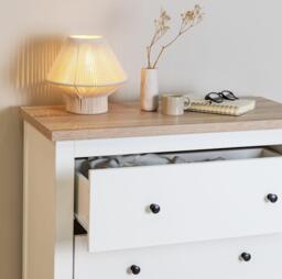 Bampton 4 Drawer Tall Chest of Drawers - Alabaster White - thumbnail 4