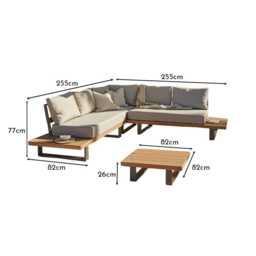 Shiva Garden Corner Sofa Set - Stone - thumbnail 5