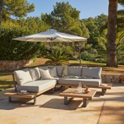 Shiva Garden Corner Sofa Set - Stone - thumbnail 6