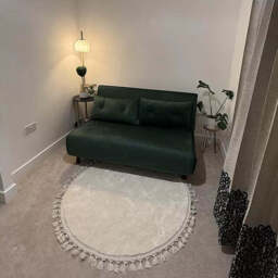 Una 2 Seater Double Sofa Bed - Green Velvet - thumbnail 6
