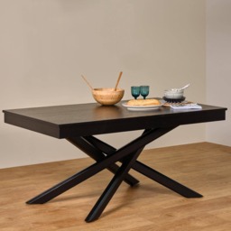 Amelia Black Dining Table Set - 6 Seater - Mabel Black Spindle Back Chairs - thumbnail 3