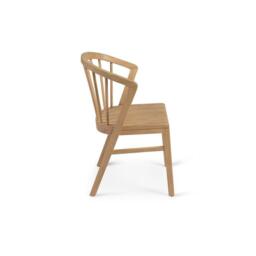 Amelia Whitewash Dining Table Set - 6 Seater - Mabel Pale Oak Spindle Back Chairs - thumbnail 4