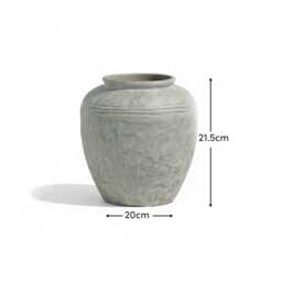 Suma 21.5cm Terracotta Vase - Off White - thumbnail 3