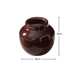 Clovelley 9cm Ceramic Sea Salt and Bergamot Candle - Burgundy - thumbnail 5