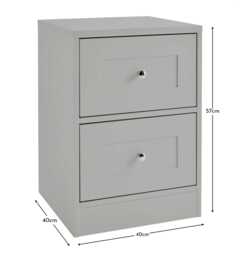 Stevie Bedside Table - Grey - thumbnail 6