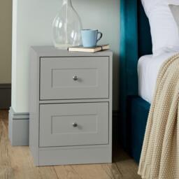 Stevie Bedside Table - Grey - thumbnail 1