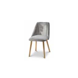 Freya Mist Grey Dining Chairs - Set of 2 - Pale Oak Legs - thumbnail 2