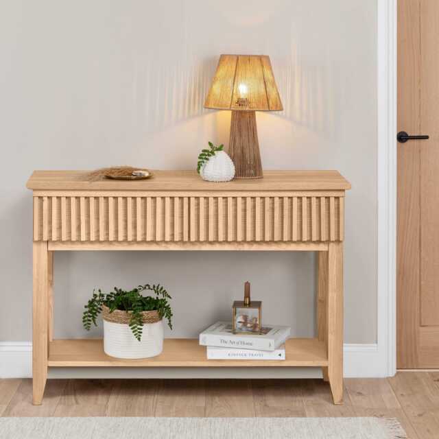 Willow Pale Oak Console Table - image 1