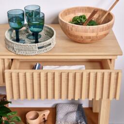 Willow Pale Oak Console Table - thumbnail 3
