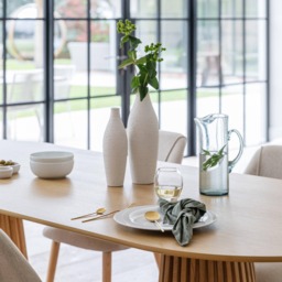 Willow Pale Oak  Dining Table Set - 6 Seater - Freya Sand Dining Chairs - Whitewash Legs - thumbnail 3