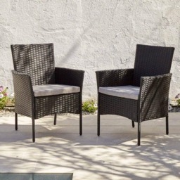Cushion Cover For Kemble/Marston Chair - Grey/ Black - Set of 2 - thumbnail 2