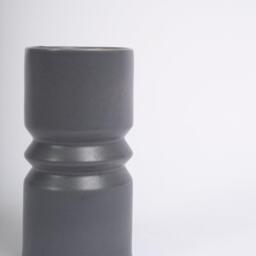 Ackton 25cm Ceramic Vase - Grey - thumbnail 4