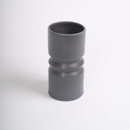 Ackton 25cm Ceramic Vase - Grey - thumbnail 3