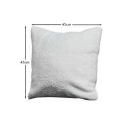 Shelton 45x45cm Teddy Cushion Cover - Cream - thumbnail 4