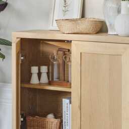 Astrid 3 Door Large Sideboard - Whitewash Oak - thumbnail 3