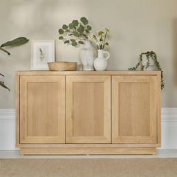 Astrid 3 Door Large Sideboard - Whitewash Oak