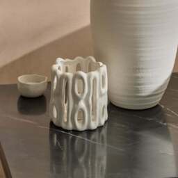 Nara Black Marble Square Nest of Tables - Black Frame - thumbnail 3
