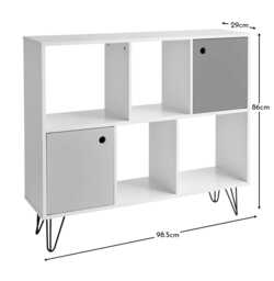 Anderson Cube Storage Unit - White with Grey Cupboards - thumbnail 5