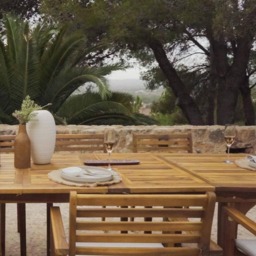 Aspen 8 Seater Wooden Extendable Garden Dining Set with Cushions - Grey Parasol - thumbnail 6