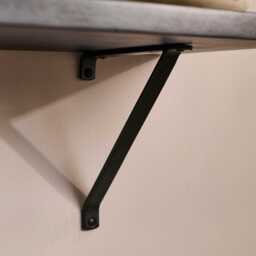 Atlas 125cm Wall Shelf - Jet Black Mango Wood - thumbnail 3